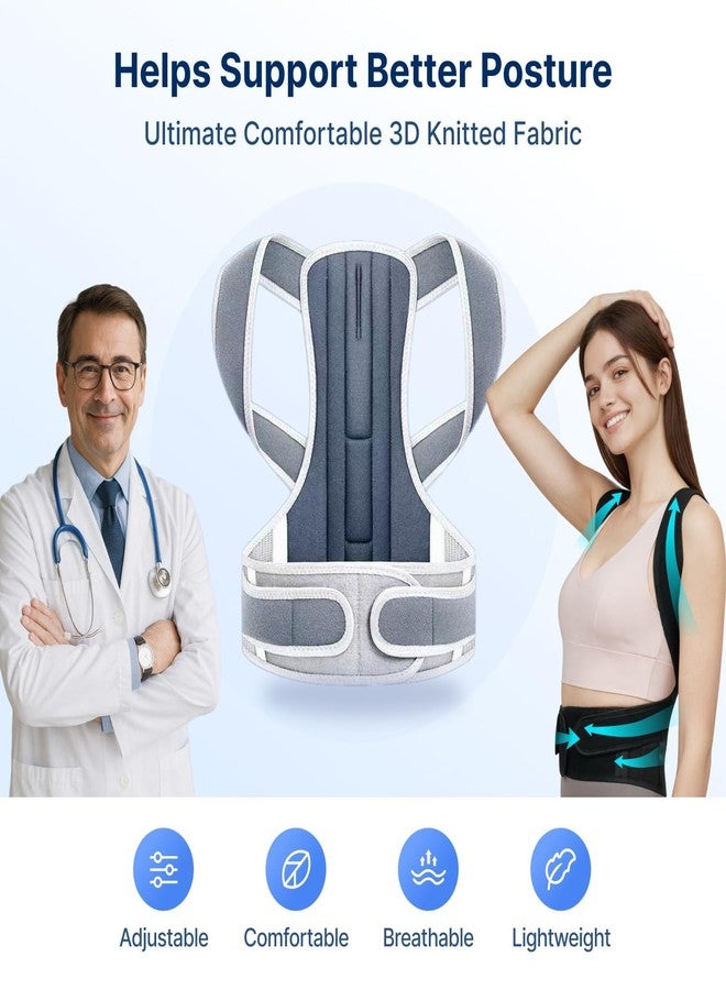 ionocore TOVIKI Posture Corrector Belt for Men & Women | Adjustable Back Brace | Upper Back & Shoulder Support | Neoprene Spine Corrector Belt | Relieves Back Pain, Neck Hump & Rounded Shoulders | Universal Size (28–52") | Black - Image 3