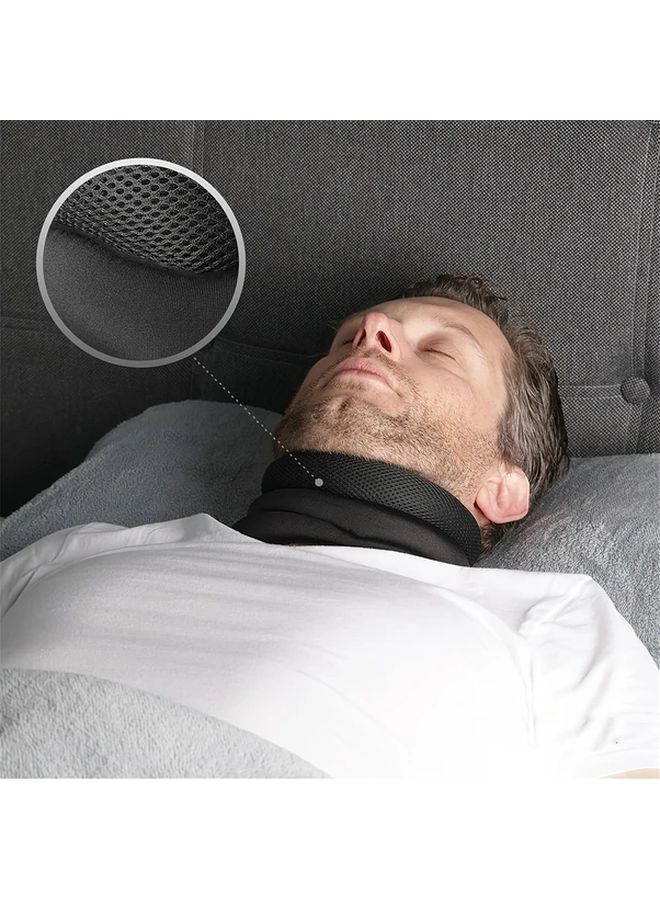 Adjustable Cervical Alignment Pillow Black Ergonomic Support For Computer Work Travel Sleeping - Image 5
