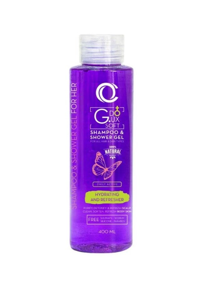 G.doux SOFT Shampoo & Shower Gel For Her 400 ml Daily Active Hydrating and Refresher
