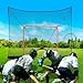 VEVOR 12x9 Hockey Lacrosse Goal Net Backstop with Extended Coverage Complete Training Accessory Set for Youth and Adults NET ONLY - Image 3