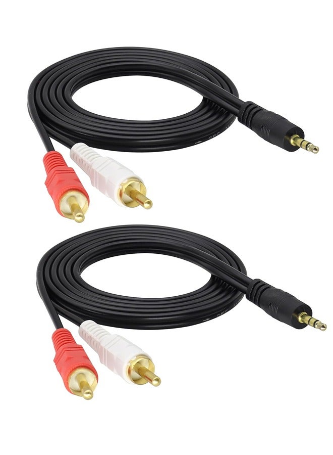 Taimi 3.5mm Audio Line Cable 3M Stereo Jack Male to 2 RCA Male Auxiliary Cable-2 Pieces  - Image 1