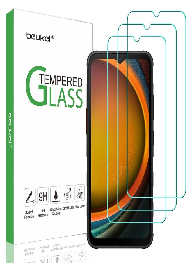 beukei (3 Pack) Designed for Samsung Galaxy XCover7 Pro/Galaxy XCover 7 Pro/Galaxy Xcover 7 Screen Protector Tempered Glass,Touch Sensitive,Case Friendly, 9H Hardness - Image 1