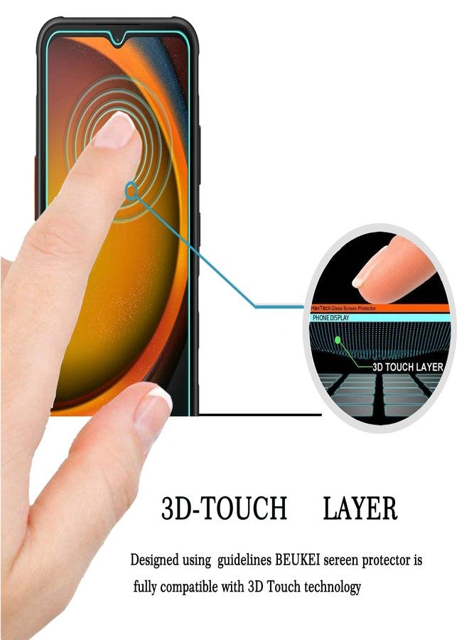 beukei (3 Pack) Designed for Samsung Galaxy XCover7 Pro/Galaxy XCover 7 Pro/Galaxy Xcover 7 Screen Protector Tempered Glass,Touch Sensitive,Case Friendly, 9H Hardness - Image 2