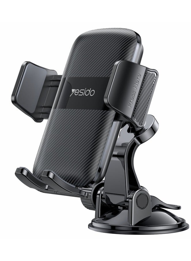 Yesido C175 Mini Suction Cup Type Mechanical Phone Clip Car Holder - Image 1