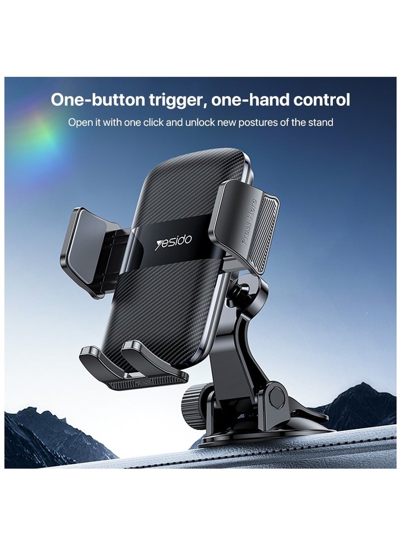 Yesido C175 Mini Suction Cup Type Mechanical Phone Clip Car Holder - Image 2