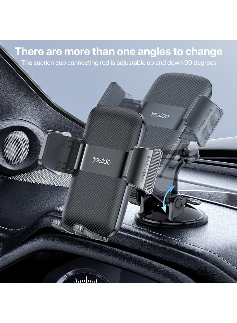 Yesido C175 Mini Suction Cup Type Mechanical Phone Clip Car Holder - Image 3