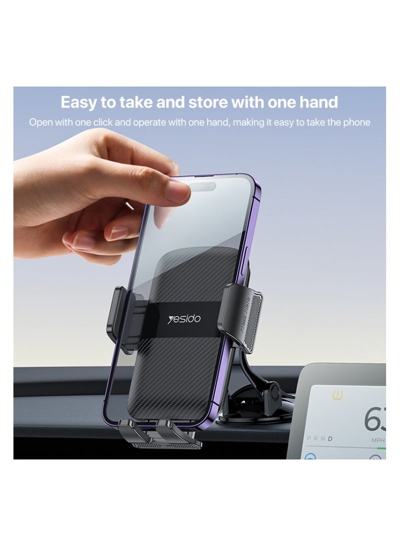 Yesido C175 Mini Suction Cup Type Mechanical Phone Clip Car Holder - Image 4