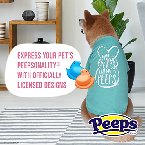 Peeps Dog T-Shirt | Teal Blue, Size X-Small | Officially Licensed Peeps for Pets Pet Dog Clothing - Image 2