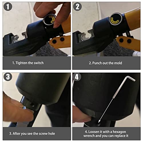 findmall 6 Ton Hydraulic Cable Lug Crimper, 12 AWG to 2/0 AWG Industrial Hydraulic Crimping Tool, Electrical Terminal Cable Wire Tool with 9 Dies (4, 6, 8, 10, 16, 25, 35, 50, 70) - Image 5