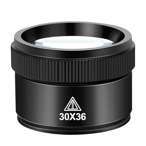 Mlogiroa Magnifying Glass 30X Jewelers Loupe Magnifier Portable Handheld Pocket Magnifier Lens for Close Work Crafts Jewelry Repair Reading Coins Stamps Map(30X-Handheld) - Image 1