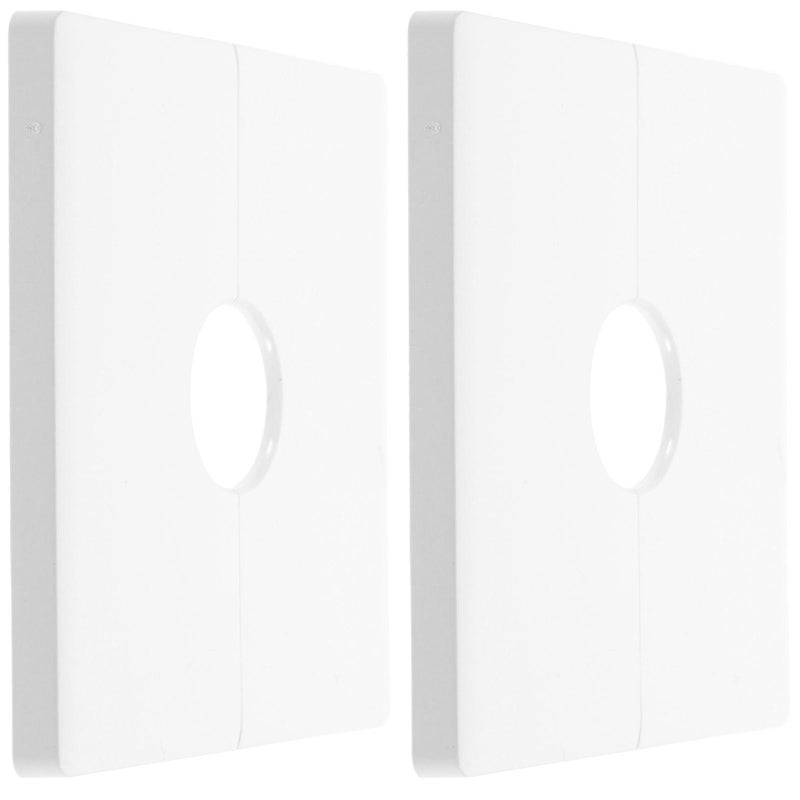 2Pcs White 86 Type Wall Plate Outlet Cover With 22mm Cable Pass Through Hole - Image 2