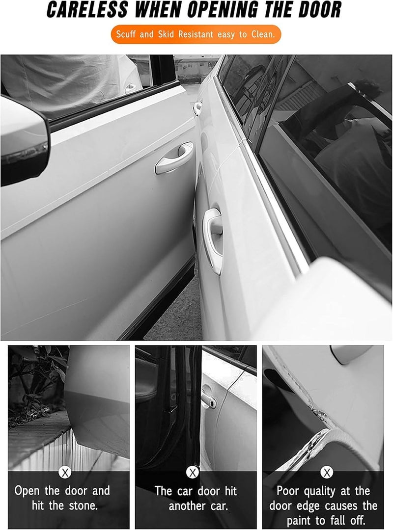 MYFAMIREA Anti-Scratch Anti-Collision Adhesive Strip Car Door Edge Guard Protector Strip Car Door Scuff Plate Protectors Transparent Invisible Tape for Rear Bumper/Door(16.4Ft x 2.8In) - Image 4
