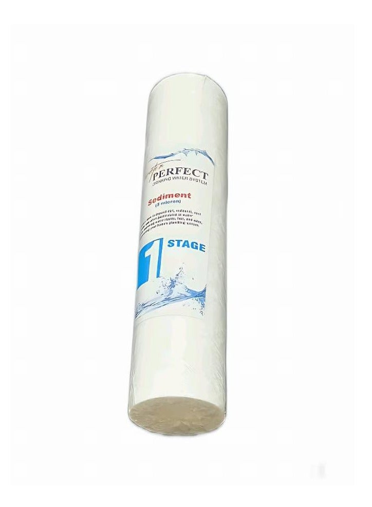 First stage water filter cartridge