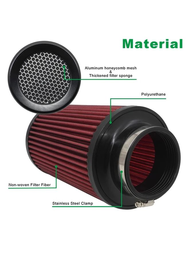 Universal Fit Black Mushroom Air Filter Cartridge 3 Size 76 89 101mm - Image 5