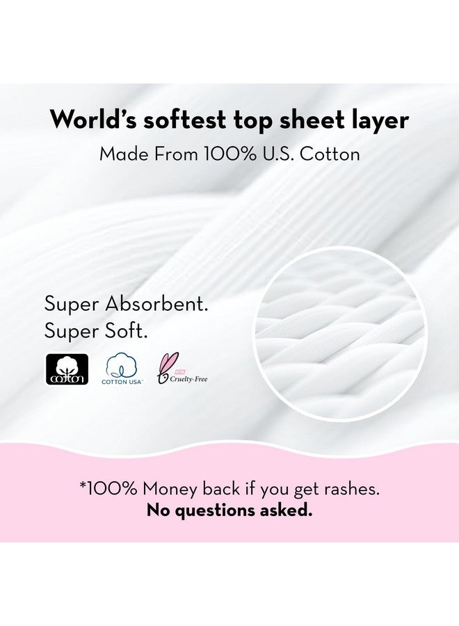Plush Ultra-Thin Large Sanitary Pads For Women, 15 Pcs | For Light-Medium Flow | 2 Panty Liners | 100% Rash-Free | Pure U.S. Cotton Pads | Affordable Sanitary Pads  - Image 3