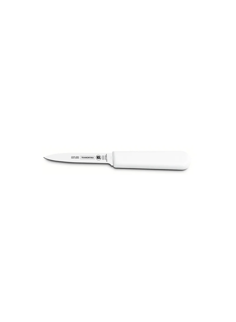 TRAMONTINA Tramontina Professional 3 Inches Paring Knife with Stainless Steel Blade and White Polypropylene Handle with Antimicrobial Protection