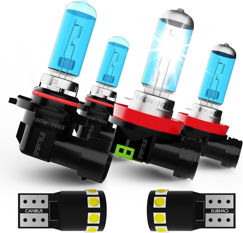 SPBRTBUB Headlight Bulbs for Toyota 4RUNNER (2008-2015 & 2017-2021) - Pack of 6 Halogen Bulbs - Image 1