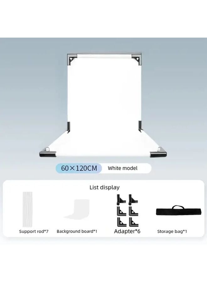 لوح خلفية الصور Eonix الأبيض من PVC لتصوير المنتجات والطعام مع الحامل - Image 1