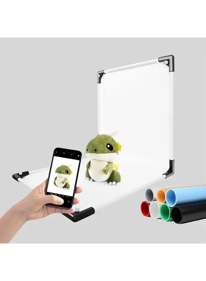 لوح خلفية الصور Eonix الأبيض من PVC لتصوير المنتجات والطعام مع الحامل - Image 2