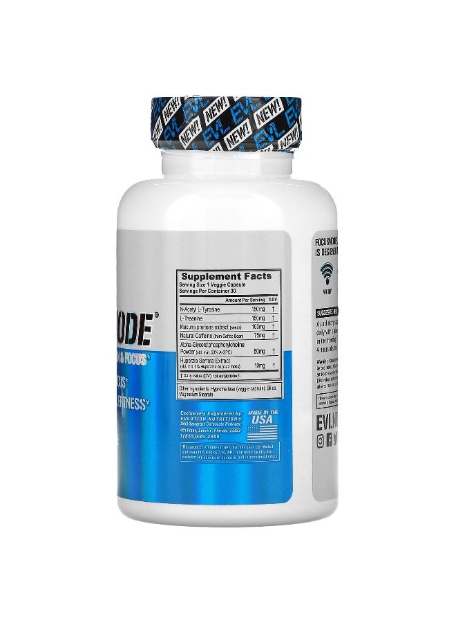 EVLUTION NUTRITION EVLution Nutrition, FocusMode, 30 Veggie Capsules  - Image 2