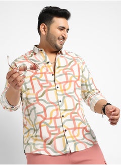 Instafab Plus Instafab Plus Flowing Vines Shirt  - Image 1