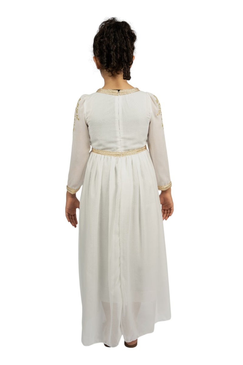 D'Daniela D' Daniela Magical Meadow Abaya Dress - White - Image 2
