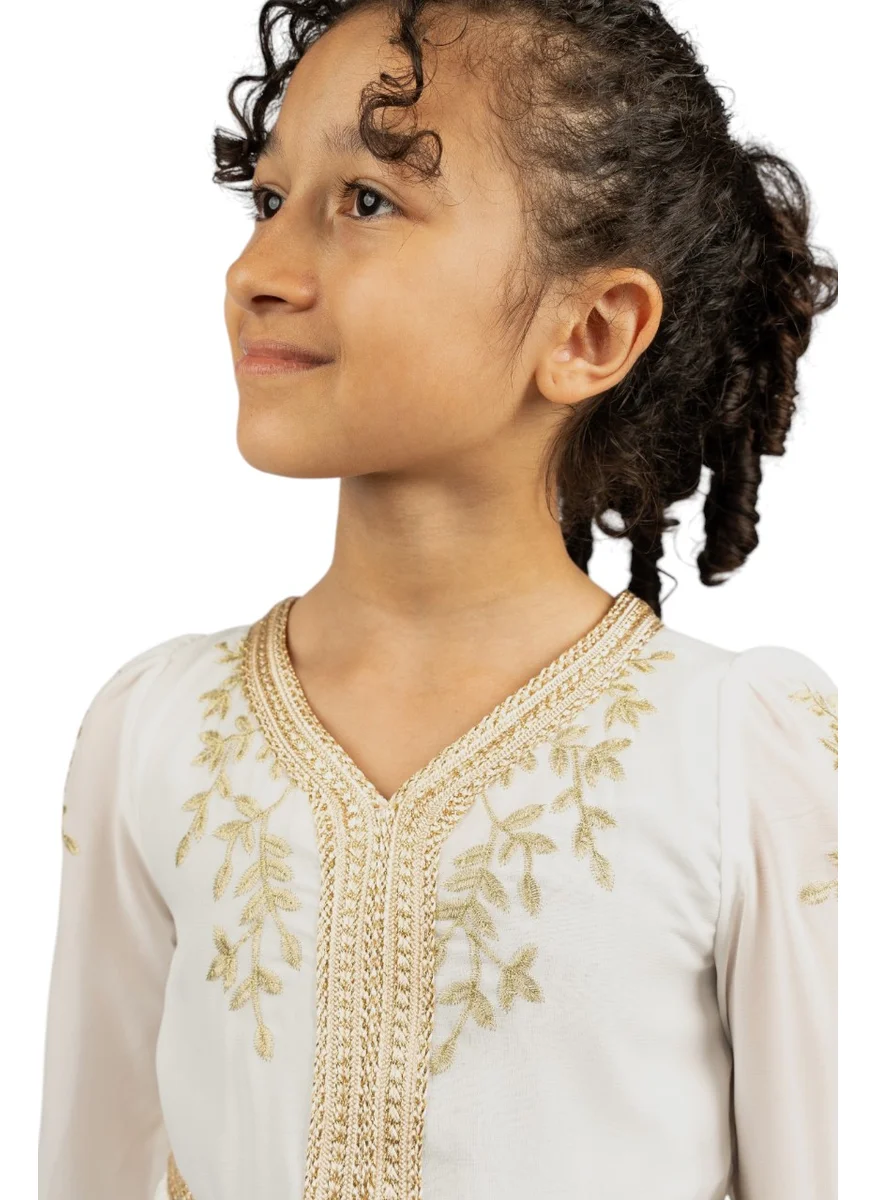 دىدانيالا D' Daniela - Magical Meadow Abaya Dress - White