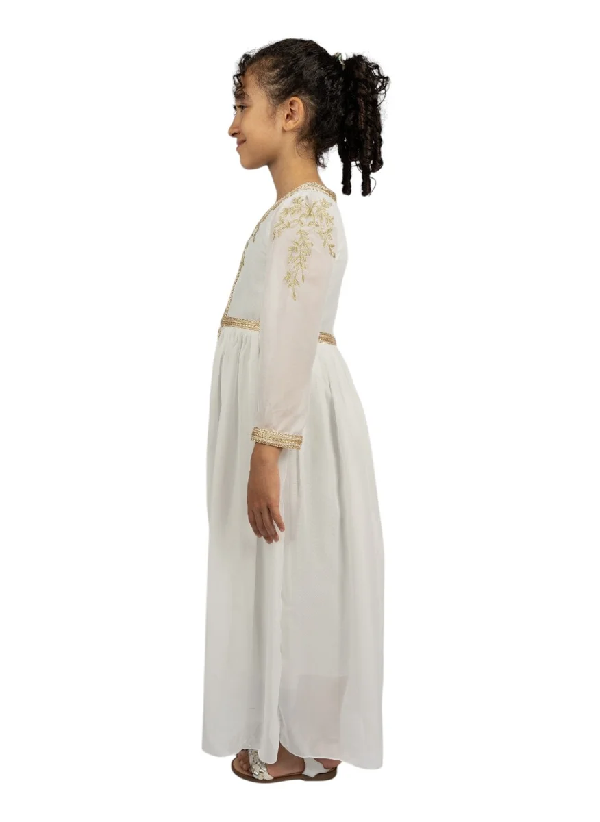 دىدانيالا D' Daniela - Magical Meadow Abaya Dress - White
