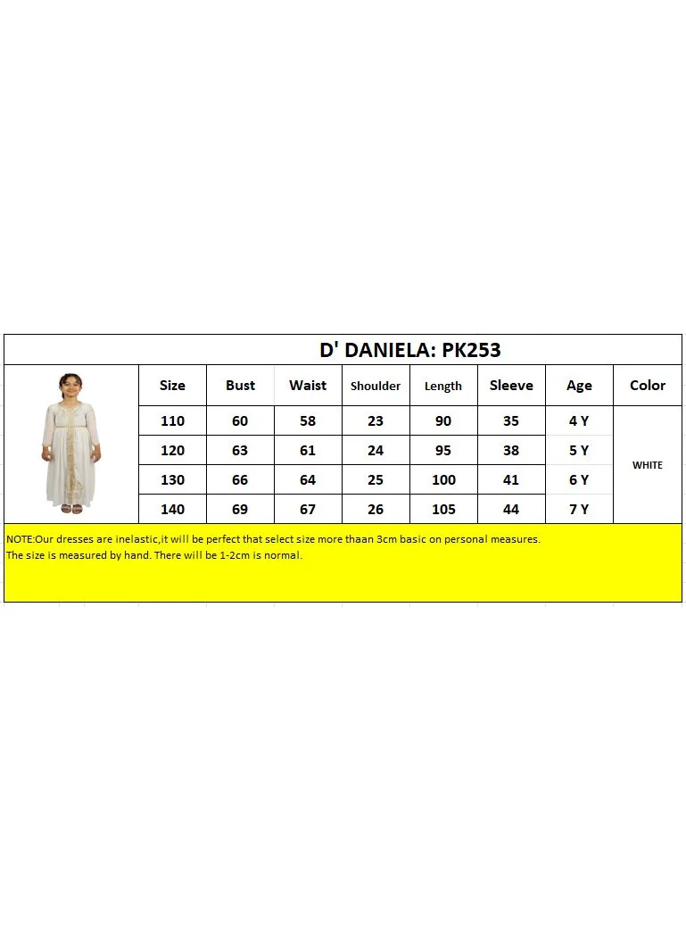 دىدانيالا D' Daniela - Magical Meadow Abaya Dress - White