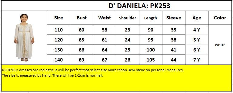 D'Daniela D' Daniela Magical Meadow Abaya Dress - White - Image 5