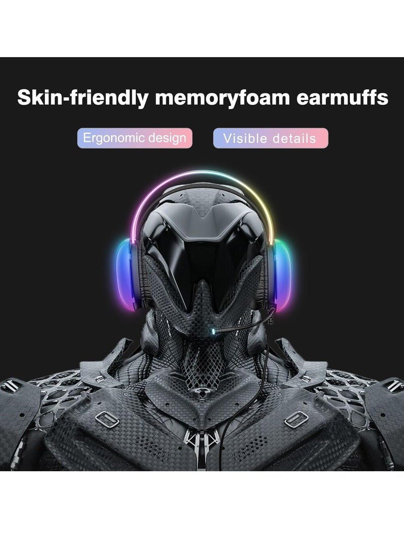 NEW RGB Gaming Headset with Surround Sound – Wired Over-Ear Headphones for PC, Laptop, PS4, PS5, and Xbox – Adjustable Headband in Cool Black  - Image 5