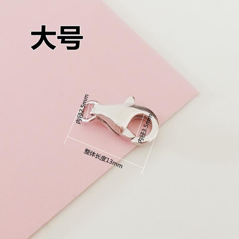 925 Sterling Silver Lobster Buckle Pearl Necklace Bracelet Buckle Connector Diy Jewelry Accessories Spring Buckle Pendant Water Drop Buckle - Image 5