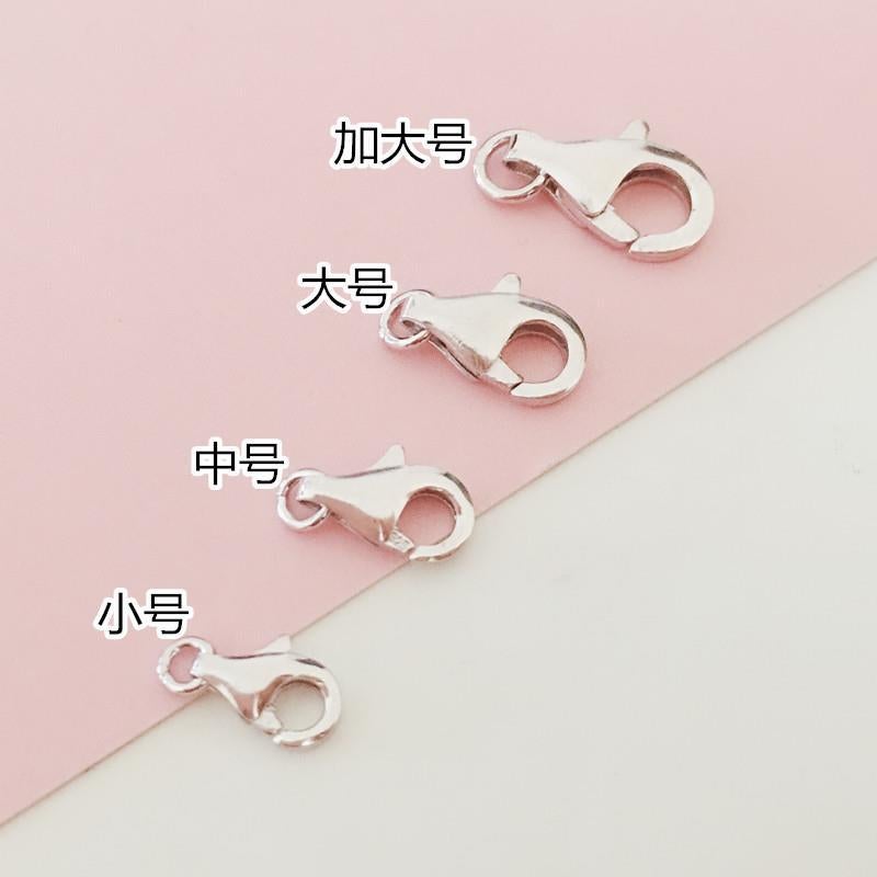 925 Sterling Silver Lobster Buckle Pearl Necklace Bracelet Buckle Connector Diy Jewelry Accessories Spring Buckle Pendant Water Drop Buckle - Image 3