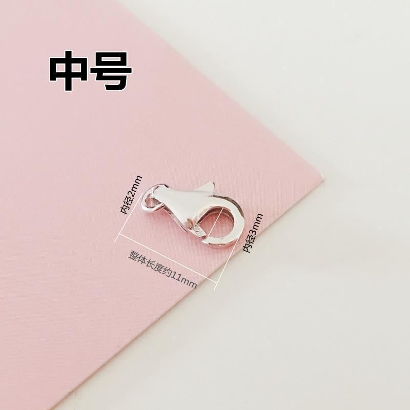 925 Sterling Silver Lobster Buckle Pearl Necklace Bracelet Buckle Connector Diy Jewelry Accessories Spring Buckle Pendant Water Drop Buckle - Image 4