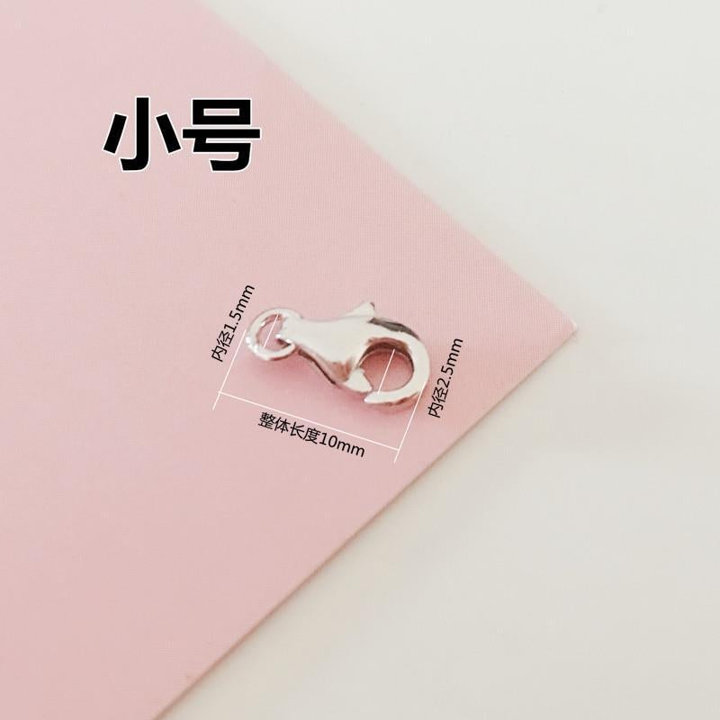925 Sterling Silver Lobster Buckle Pearl Necklace Bracelet Buckle Connector Diy Jewelry Accessories Spring Buckle Pendant Water Drop Buckle - Image 1