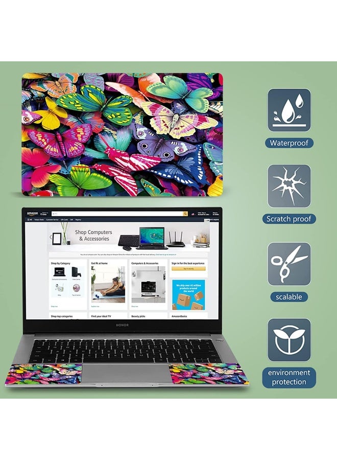icolor Pretty Butterflies Fashion Netbook Laptop Skin Sticker Reusable Protector Cover Case for 11.6-15.6 Inch - Image 5