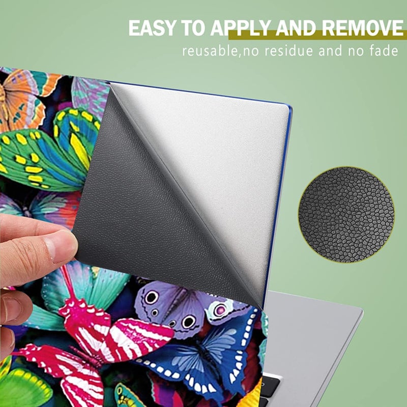 icolor Pretty Butterflies Fashion Netbook Laptop Skin Sticker Reusable Protector Cover Case for 11.6-15.6 Inch - Image 4