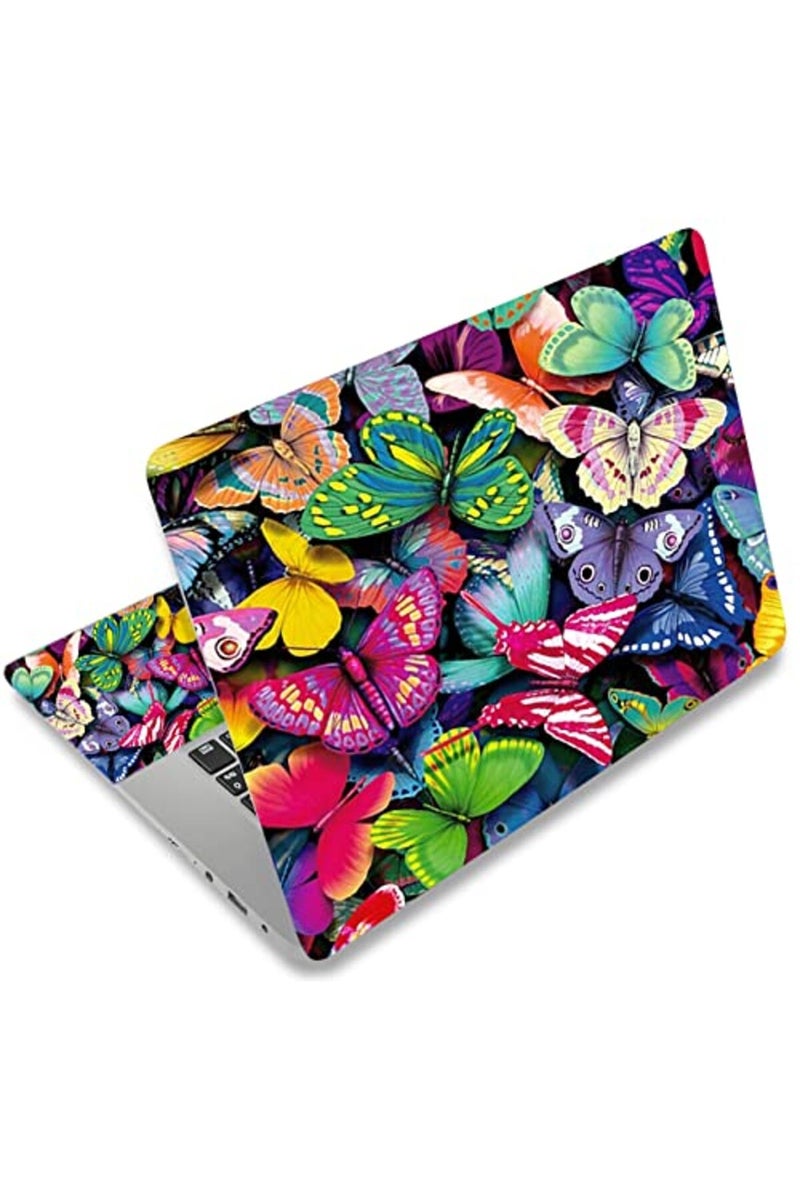 icolor Pretty Butterflies Fashion Netbook Laptop Skin Sticker Reusable Protector Cover Case for 11.6-15.6 Inch - Image 2