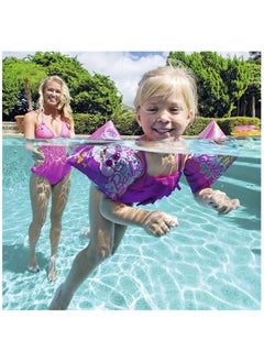 Bestway 93203-Barbie Printed Inflatable Swimming Armbands 23x15cm/9"x6", Pink  - Image 2