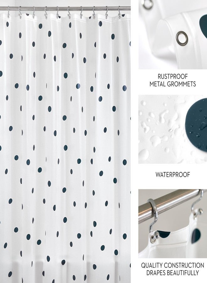 InterDesign iDesign Dots PEVA Shower Curtain- Water Resistant Bathroom Shower Curtain with 12 Rust Resistant Metal Grommets for Shower or Tub - Perfect for Master and Guest Bathroom - 72" x 72" - Black/Frost - Image 2