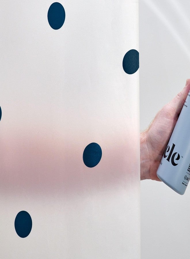 InterDesign iDesign Dots PEVA Shower Curtain- Water Resistant Bathroom Shower Curtain with 12 Rust Resistant Metal Grommets for Shower or Tub - Perfect for Master and Guest Bathroom - 72" x 72" - Black/Frost - Image 4