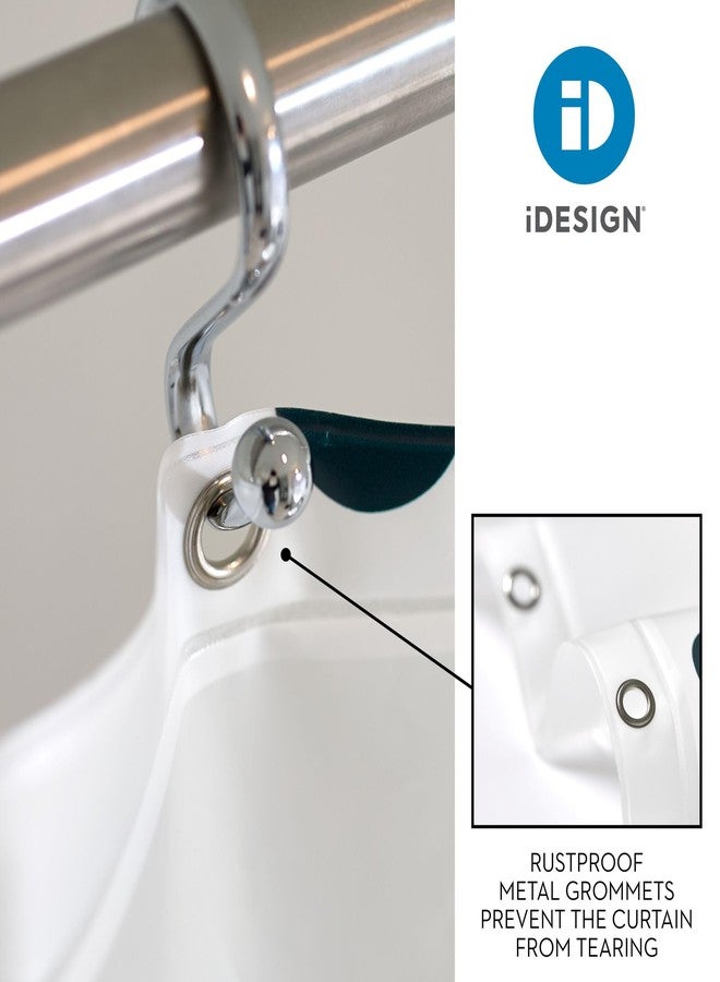 InterDesign iDesign Dots PEVA Shower Curtain- Water Resistant Bathroom Shower Curtain with 12 Rust Resistant Metal Grommets for Shower or Tub - Perfect for Master and Guest Bathroom - 72" x 72" - Black/Frost - Image 3