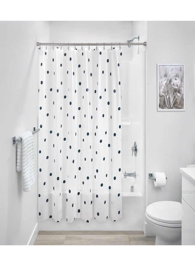 InterDesign iDesign Dots PEVA Shower Curtain- Water Resistant Bathroom Shower Curtain with 12 Rust Resistant Metal Grommets for Shower or Tub - Perfect for Master and Guest Bathroom - 72" x 72" - Black/Frost - Image 5