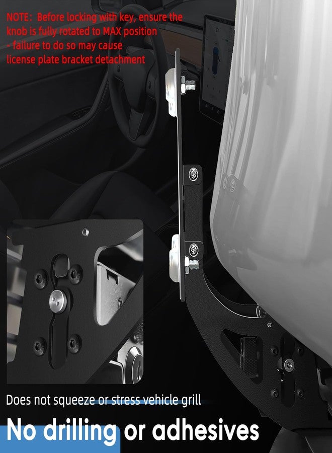 Bopowo No Drill Front License Plate Frame for 2020-2024 Tesla Model Y,2017-2023 Tesla Model 3 with Safety Design, No Adhesives License Holder - Image 5