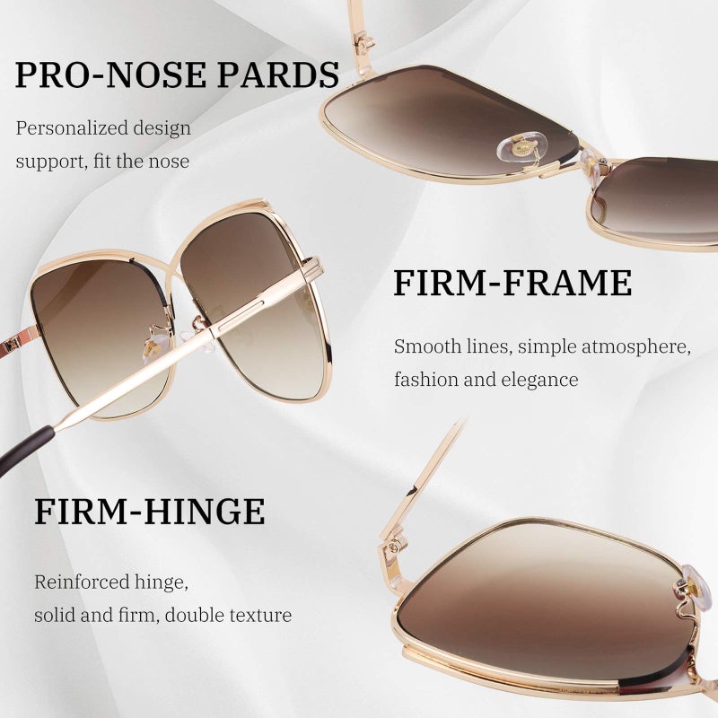 FEISEDY FEISEDY Womens Aviator Sunglasses Oversized Butterfly X Shape Design Cateye Cute Lady Sunglasses B2738  - Image 3