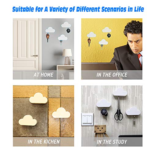 Meyerascal White Cloud Magnetic Key Holder for Wall, Strong Magnetic to Securely Hang Multiple Keys and Keychain, Novelty Cute Home Decorations, Easy to Install and Convenient to Use. (White) - Image 5