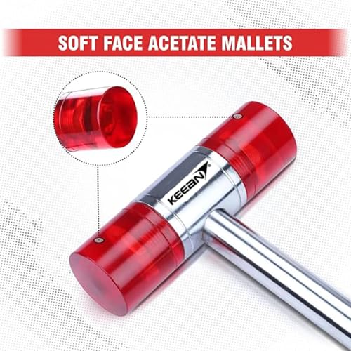 KEEAN 40 MM Soft Faced Acetate Mellet Industrial Hammer Non Slip Rubber Grip Bending Forming Metal Tile Fitting Wood Work Professional - Image 2