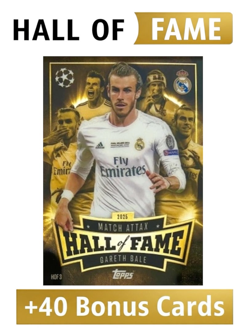 Topps Match Attax 25/26 - Hall of Fame Gareth Bale + 40 Bonus Cards - Image 1