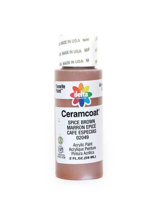 Delta Creative Ceramcoat Acrylic Paint in Assorted Colors (2 Ounce), Spice Brown - Image 1