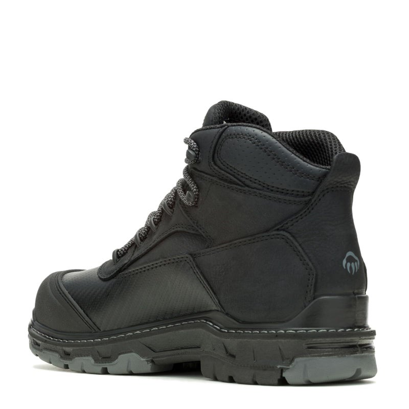 Wolverine Men'sOverpass 6" Mid Composite Toe Waterproof Work Boot, Black/Grey, 8.5 Medium - Image 3